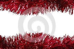 Christmas tinsel as a border