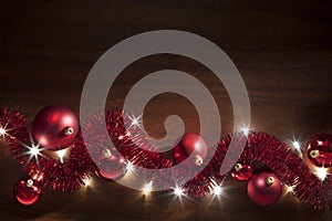 Christmas Tinsel Lights Background photo