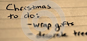 Christmas To Do List Written on Notebook for Organization