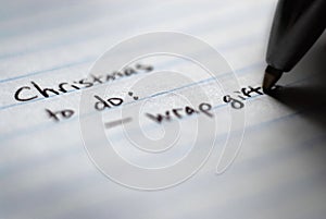 Christmas To Do List Written on Notebook for Organization