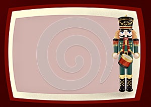 Christmas toy drummer nutcracker frame