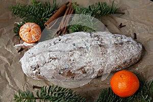 Christmas traditional stollen