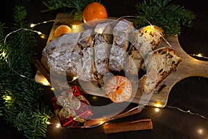 Christmas traditional stollen