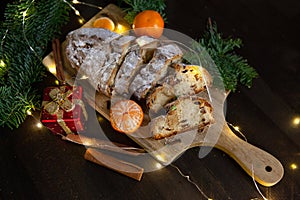 Christmas traditional stollen