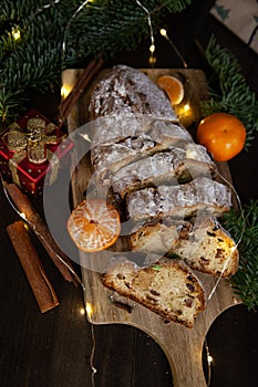 Christmas traditional stollen