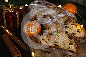 Christmas traditional stollen