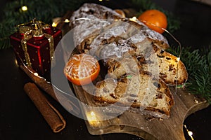 Christmas traditional stollen