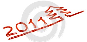 Christmas tree and 2011 new year