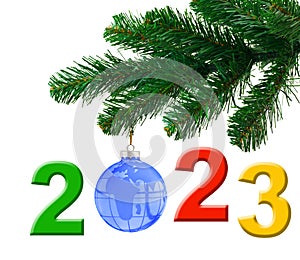 Christmas tree and 2023