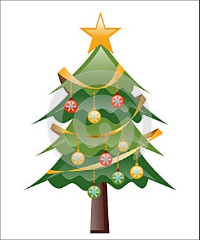 Christmas tree with additional accessories