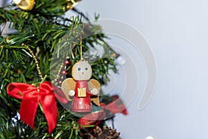 Christmas tree with angel decoration