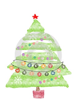 Christmas; tree; background; design; decoration; isolated; holiday; white; illustration; new; celebration; winter; year; ornament