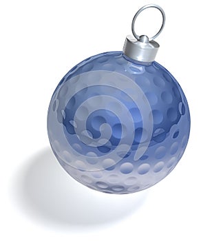 Christmas tree ball golfball dark blue