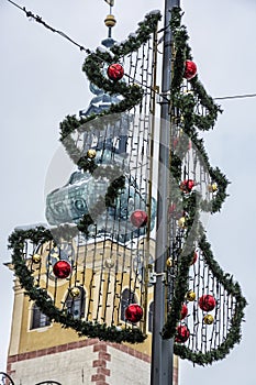 Christmas tree in Banska Bystrica, Slovakia