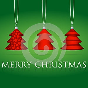 Christmas tree bauble card