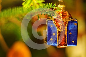 Christmas tree bauble gift decoration.