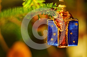 Christmas tree bauble gift decoration.