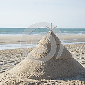 Christmas tree on beach