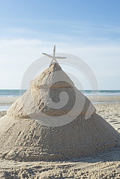 Christmas tree on beach