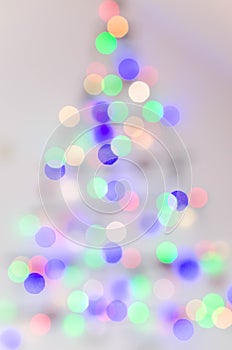 Christmas tree blur lights background