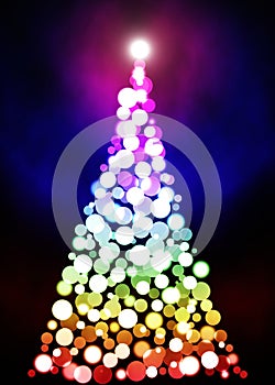 Christmas Tree Bokeh Abstract