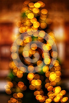 Christmas tree bokeh background image