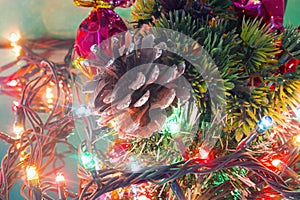 Christmas-tree branch pine cone sweets