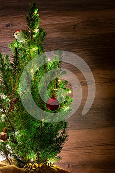 Albero di natale chiaro festivo le luci 