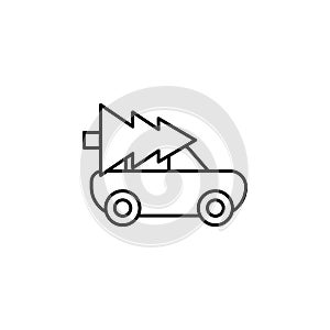 Christmas tree car take away icon