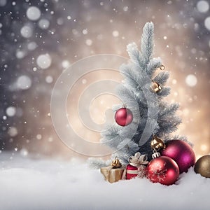 Christmas tree, carols gingerbread, candies, snowman, online Christmas card, generated using AI artificial intelligence