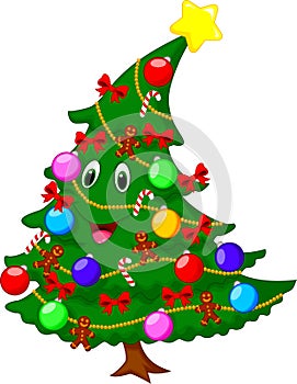 Christmas tree cartoon character photo