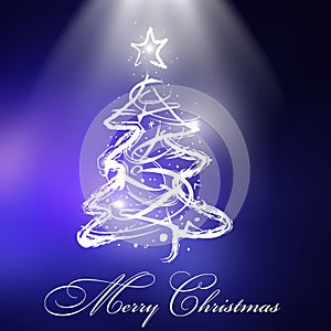 Christmas tree with Christmas background