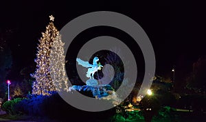 Christmas Tree on a city park in Katerini