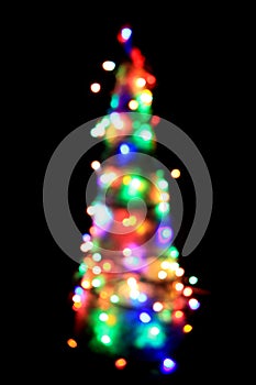 christmas tree from color lights