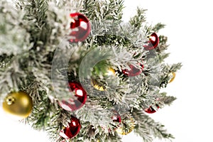 Christmas tree with colorful ornaments