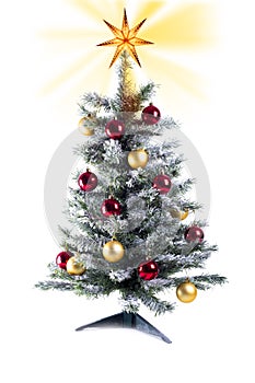 Christmas tree with colorful ornaments