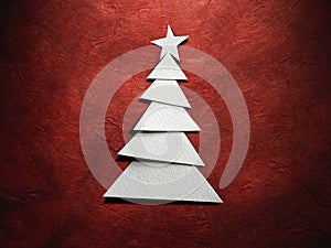 Christmas tree cut out from paper