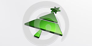 Christmas green tree 3D image