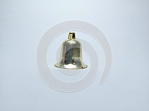 Christmas tree decorating bell on white background