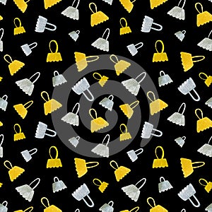 Christmas tree decorations element. Pattern from accessories for tree balls