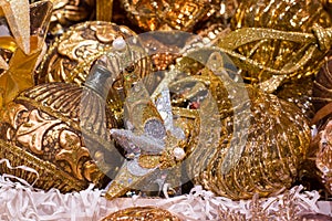 Christmas tree decorations, golden key