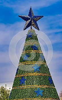 Christmas Tree Decorations Paseo Reforma Mexico City Mexico photo