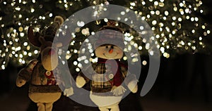 Christmas tree with decorations and warm lights. Creating a festive atmosphere. photo