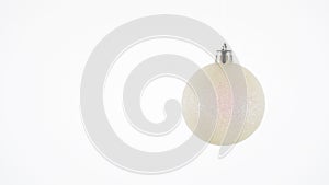 Christmas tree decorations on a white background. Festive Christmas balls