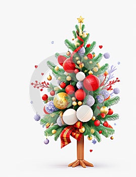 Christmas realistic highly details clean Christmas Tree