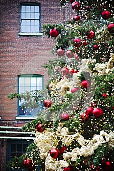 Christmas tree in Distillery Historic District, Toronto, Canada