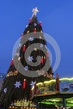 Christmas tree in Dortmund in Germany