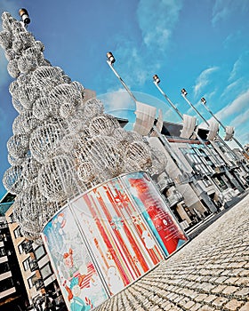 Christmas Tree, Dublin, Smithfield Sq., Ireland, City, Celebration, Travel, Winter, Holidays