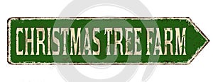 Christmas tree farm vintage rusty metal sign