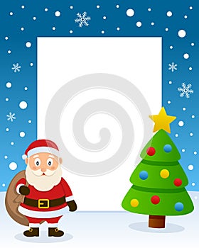 Christmas Tree Frame - Cute Santa Claus